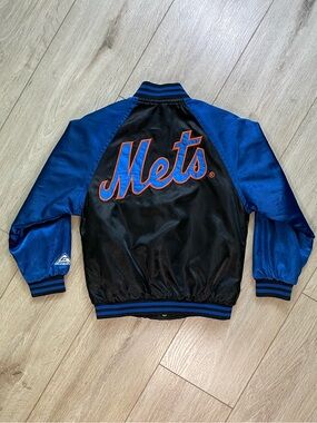 90’s NY Mets Toddler Satin Varsity Jacket